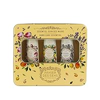 Panier des Sens - Gift for Women - Natural Hand Cream Trio Provence, Rose, Lavender - Gift Ideas for Her Made in France – Hand Lotion Gift Set with 97% Natural Ingredients - Mini Hand Lotion 3x1Floz