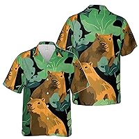 Funny Cute Capybara in The Forest Hawaiian Shirt S-5XL for Men and Women