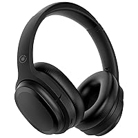 Hybrid Active Noise Canceling Headphones Bluetooth Headphones Over Ear Headphones Wireless Headphones Noise Cancelling with Travel Case, Protein Earpads, HiFi Audio, 30H Playtime, Black