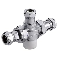 Bristan MT753CP TMV3 Thermostatic Under Bath Blending Valve with 22 mm Inlet Connections - Chrome