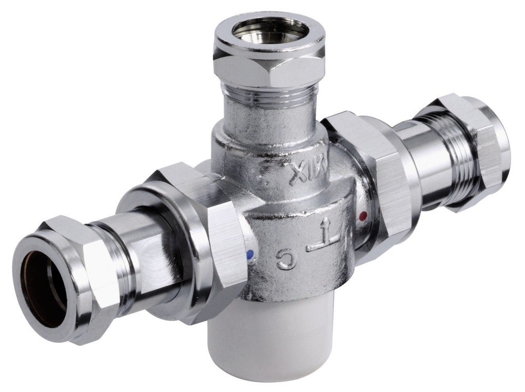 Bristan MT753CP TMV3 Thermostatic Under Bath Blending Valve with 22 mm Inlet Connections - Chrome