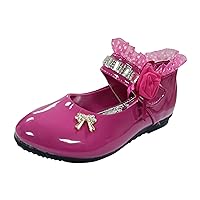 Girls Shoes Princess Baby Dance Kid Soft Shoes Flower Leather Children Single Baby Shoes Slip on Shoes Kids