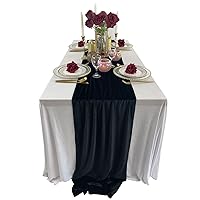 Luxurious Velvet Table Runner, 10ft Wedding Reception Decorations, 20x120inch Soft Velvet Fabric, Table Linen Overlay, Wedding Table Runners