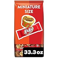 KIT KAT and REESE'S Assorted Milk Chocolate Flavored Miniatures, Easter Candy Party Pack, 33.36 oz