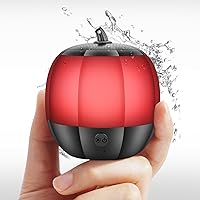 LFS Small Bluetooth Speakers, Portable Wireless Speaker, Small Pumpkin Speakers, Shower Speaker,7 Color Led Lights for Men Women Kids