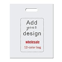 50-500pcs Custom Merchandise Bag with Die Cut Handle Personalized Party Gift Retail Bags (14X18)