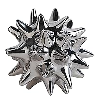 Ceramic Abstract culpture Ideal Gift Suitable for Friends Family Wedding Table Home DecorationSea Urchin Silver Jewelry (A351 Silver)