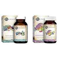 Garden of Life Organics Whole Food Multivitamin for Men 40+ and Women's Once Daily Multi, 120 + 60 Tablets