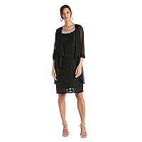 R&M Richards Womens Petites Lace Special Occasion Dress with Jacket
