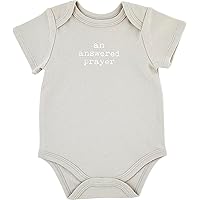 Stephan Baby Snap Suit - Short Sleeve Cotton Bodysuit for Baby with Snap Closure, 6-12 Months, Answered Prayer
