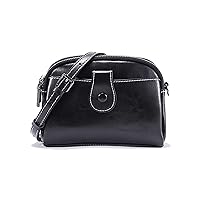 [LEAFICS] Small Crossbody Bag Retro Genuine Leather Mobile Phone Wallet Satchel Shoulder Bag Fashion Handbag for Women
