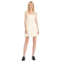 Sleeveless Square Neck Mini Dress for Women with Pockets