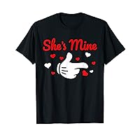 Valentines Day Matching Couples Shirt He's Mine She's Mine T-Shirt