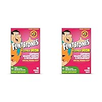 Flintstones Chewable Kids Multivitamin with Vitamin C, D, B12 & Iron for Toddlers, 90 Count (Pack of 2)