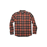 KAVU Big Joe Flannel Shirt - Lightweight Casual Fit - Long Sleeve Button Up Plaid