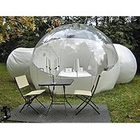 Inflatable Double Rooms Bubble Tent Main Room 4M Dia Small Room 2M Dia Tunnel 2M