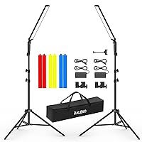 RALENO 2X45W LED Video Light Stick, 2-Pack Handheld Photography Lighting, Dimmable 2700K-6500K CRI97+ Lighting for Video Recording/Streaming/Photoshoot with Phone clip, Color filters, Multi-use clamps