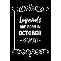 Legends Are Born in October 2013: 8th Birthday Present For Boys and Girls Born in The 2000s