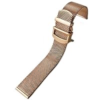 20mm 22mm Quality Stainless Steel Watchband Replacement for IWC Mark18 Watch Strap (Color : Rose, Size : 22mm)