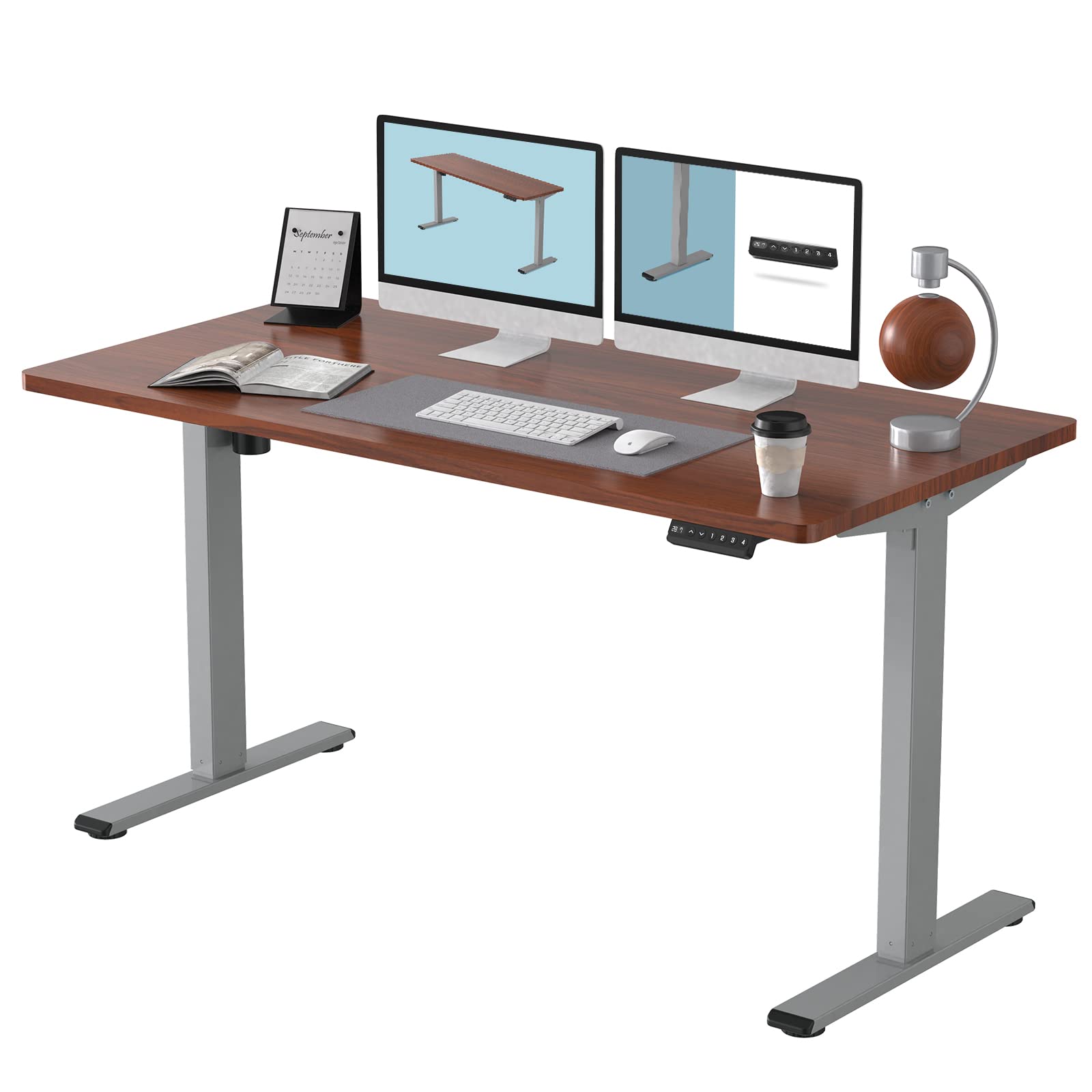 Mua FLEXISPOT EN1 Height Adjustable Standing Desk 55 x 28 inches  Whole-Piece Desk Board Memory Controller Computer Laptop Home Office Stand  Up Desk(Gray Frame + 55