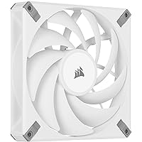 Corsair AF140 ELITE, High-Performance 140mm PWM Fluid Dynamic Bearing Fan with AirGuide Technology (Low-Noise, Zero RPM Mode Support) Single Pack - White