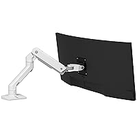 Ergotron – HX Premium Heavy Duty Monitor Arm, Single Monitor VESA Desk Mount – for Flat or Slight Curved Ultrawide Monitors Up to 49 inches, 20 to 42 lbs – Standard Pivot, White Ergotron – HX Premium Heavy Duty Monitor Arm, Single Monitor VESA Desk Mount – for Flat or Slight Curved Ultrawide Monitors Up to 49 inches, 20 to 42 lbs – Standard Pivot, White