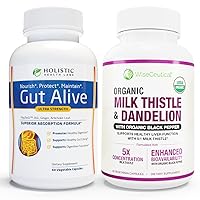 All-Natural Liver and Gut Support | Organic Milk Thistle, Organic Dandelion Root & Organic Black Pepper | Ginger, Artichoke Leaf Extract, Deglycerized Licorice Root & Patented Zinc Carnosine