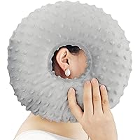 Ear Fresh Piercing Pillows Ear Pain Cushion Side Sleepping Pad CNH Guard Protector Pressure Sore Relief Cartilage O-Shaped Tinnitus Inflammation Otoplasty Helix Tragus Protector Minky Dot Grey
