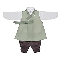 Baby Boy Hanbok Korea Traditional Clothing Set Light Green First Birthday 1-8 Ages oob06