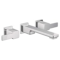 Moen TS6731 90 Degree Two-Handle Wall Mount Bathroom Faucet Trim, Valve Required, Chrome