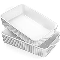Casserole Dishes for Oven 9x13,2 Pack Ceramic Baking Dish Large & Deep,135 OZ Casserole Dish Set with Handles Durable Bakeware for Lasagna, Roasts, Cake Cooking, Lasagna Pan Sets Nonstick-Microwave