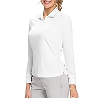 Hiverlay Polo Shirts for Women Golf Shirts UPF 50+ Long Sleeve Shirt Collared