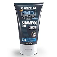 MENFIRST Gradual Gray 3-in-1 Hair Darkening Shampoo and Conditioner for Men, Gradually Reduce Grey and White Hair Color for Natural Looking Results