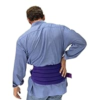 Hot & Cold Therapy Pack- Spine & Back - Adjustable Lumbar Pain Relief Heating Pad - by SensaCare (Purple Corduroy)