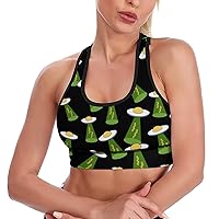 Egg Bacon UFO Women's Tank Top Sports Bra Yoga Workout Vest Sleeveless Athletic Shirts
