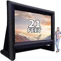 21 feet Inflatable Outdoor Projector Movie Screen - Blow Up Screen for TV & Movies with Blower Portable Projection Screen for Home Theater Outdoor Indoor Support Front & Rear Projection