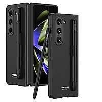 SHIEID Samsung Z Fold 5 Case with S Pen Holder, Ultra Thin Matte PC Protective Cover - Shockproof, Anti-Drop, and Wear-Resistant Galaxy Z Fold 5 Case for Samsung Galaxy Z Fold 5 2023, Black