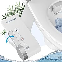 HOPOPRO Bidet Attachment for Toilet, Non-Electric Bidet Ultra-Slim Dual Nozzle (Feminine/Rear Wash), Fresh Cold Water Sprayer Bidets for Existing Toilets with Adjustable Pressure Control 1-Min Install