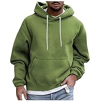 Hoodies for Men Fleece Lined Pullover Heavyweight Sherpa Lined Hoodie Warm Mens Winter Clothes Hooded Sweatshirt