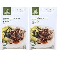 Simply Organic Mushroom Sauce Mix, Certified Organic, Vegetarian, Gluten-Free | 0.85 oz (Pack of 2)