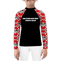 Custom Print Front & Back Long Sleeve Rash Guard - Competition No Gi Jiu Jitsu Base Layer