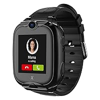 XPLORA XGO 2 – Phone Watch for Children (SIM Free) – 4G, Calls, Messages, School Mode, SOS Function, GPS, Camera, LED Light and Pedometer – 2 Year Warranty (Black)
