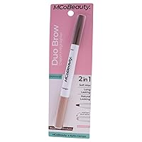MCoBeauty Brow Fill and Set - Dual-Sided Brow Pen And Firming Gel - Shaping, Defining, And Styling Made Simple - Creamy, Laminating, Long Lasting Professional Formulas - Medium Dark - 0.001 oz