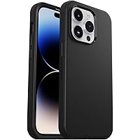 OtterBox iPhone 14 Pro (ONLY) Symmetry Series Case - BLACK , ultra-sleek, wireless charging compatible, raised edges protect camera & screen