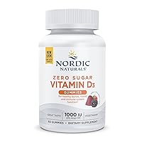 Zero Sugar Vitamin D3 Gummies, Wild Berry - 60 Gummies - 1000 IU Vitamin D3 - Great Taste - Healthy Bones, Mood & Immune System Function - Non-GMO - 60 Servings