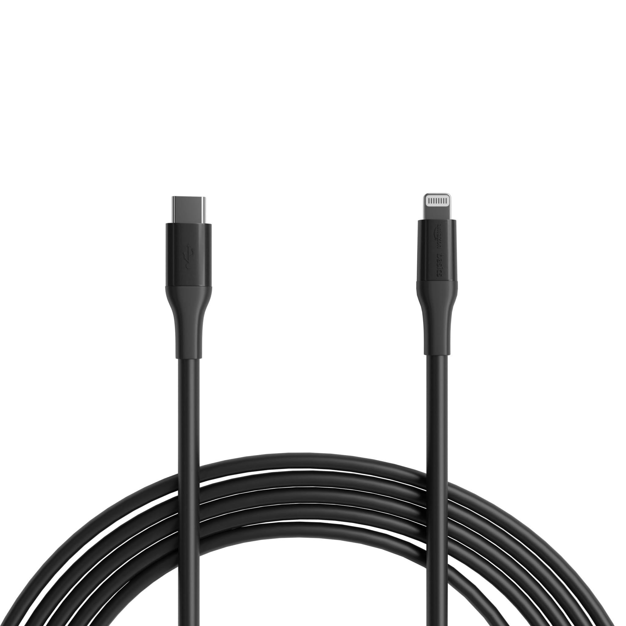 Amazon Basics Lightning to USB-C Cable for iPhone, 10 Feet, Black
