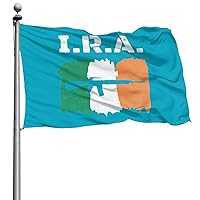 Ira Irish Republican Army Flag and Fabric Face Houtiff Happy New Year Courtyard Flag Terracepot Balcony Outdoor Decoration Lawn Garden Flower Flag. Black 4x6 Ft