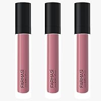 FARMASi 3-Pack Liquid Matte Lipstick (01 Mauve Pink) - Long-Lasting Intense Color Comfortable Wear Non-Drying Bold Lips Makeup Essential Velvety Texture Precision Applicator