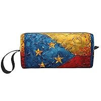 BREAUX Flag Of Venezuela Printed Portable Cosmetic Bag Zipper Pouch Travel Cosmetic Bag, Daily Storage Bag