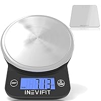 INEVIFIT Bathroom Scale & Digital Kitchen Scale Fitness Bundle, Complete Body Composition and Nutrition Tracking Solution with Batteries Included